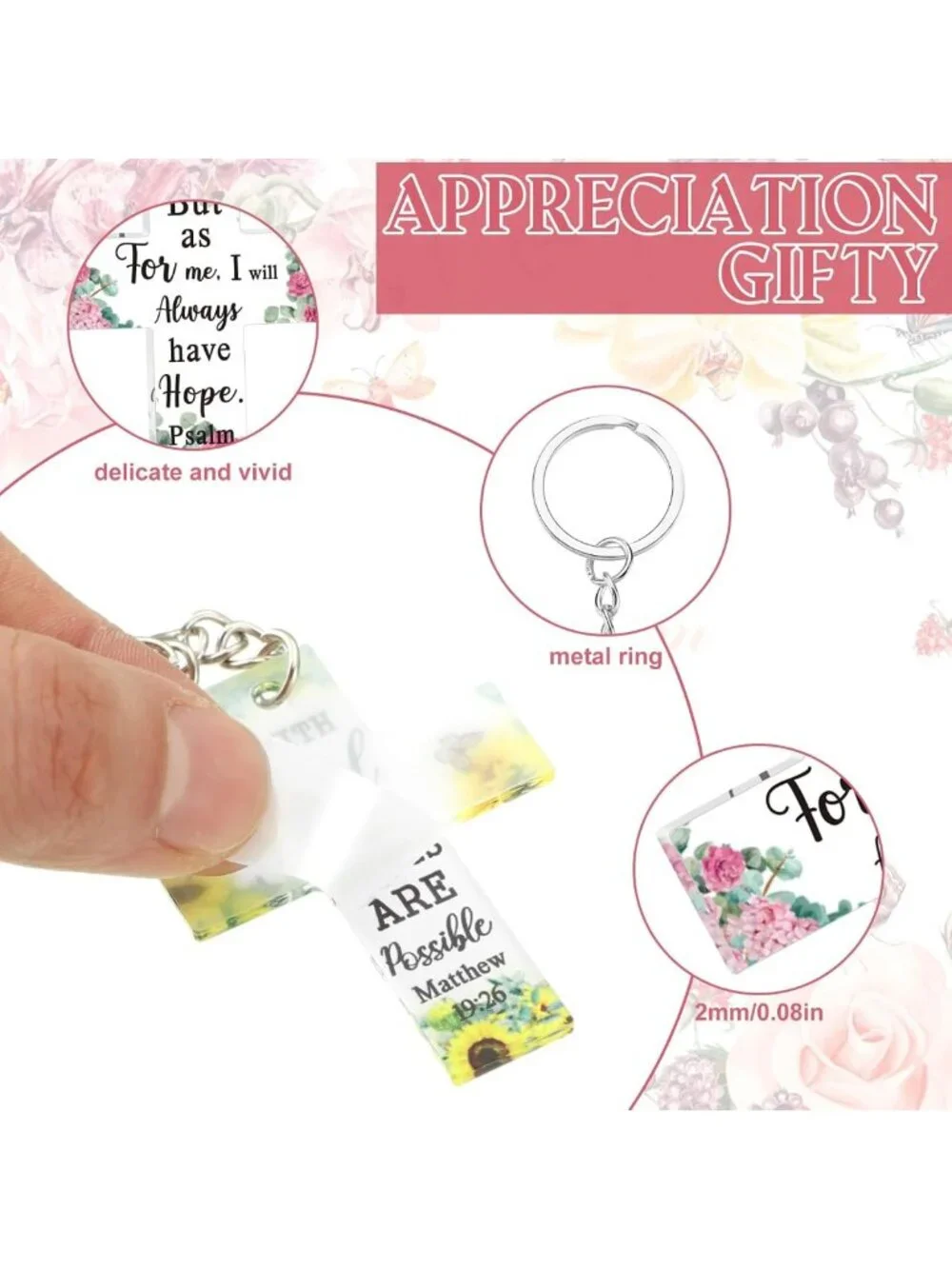 Mini Bible Verse Keychain Gifts - Inspirational Religious Accessories in Bulk
